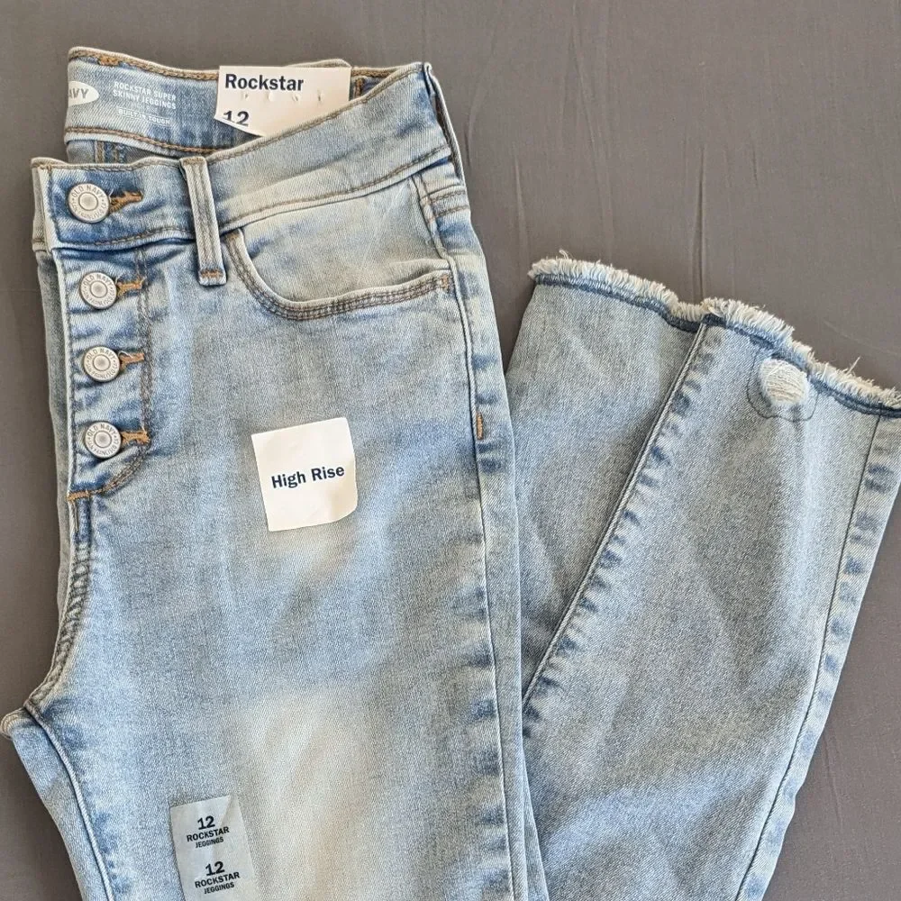 Girls Old Navy Rockstar Jeans Light Wash NWT